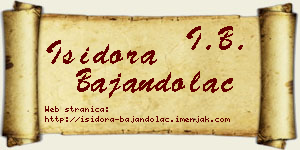 Isidora Bajandolac vizit kartica